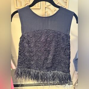 Anthropologie Beautiful & fun baby feather tank